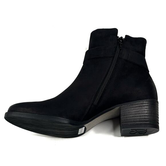 Paul Green Dallas Black Nubuck Bootie Distressed US8/UK5.5 Dual Zipper New $450 - Picture 8 of 14